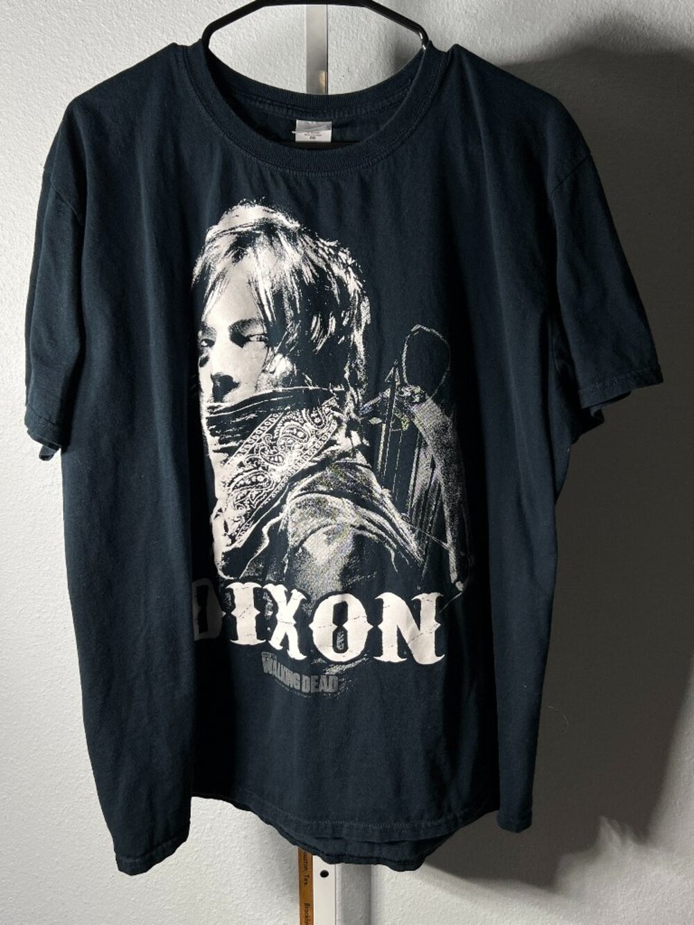 Walking Dead Daryl Dixon 100% Cotton Black Graphic Print Tee T-Shirt SZ XL